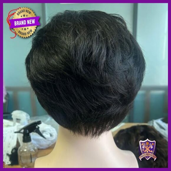 Short Bob Wig Human Hair Full Lace Front Glueless Adjustable Cap main image 5